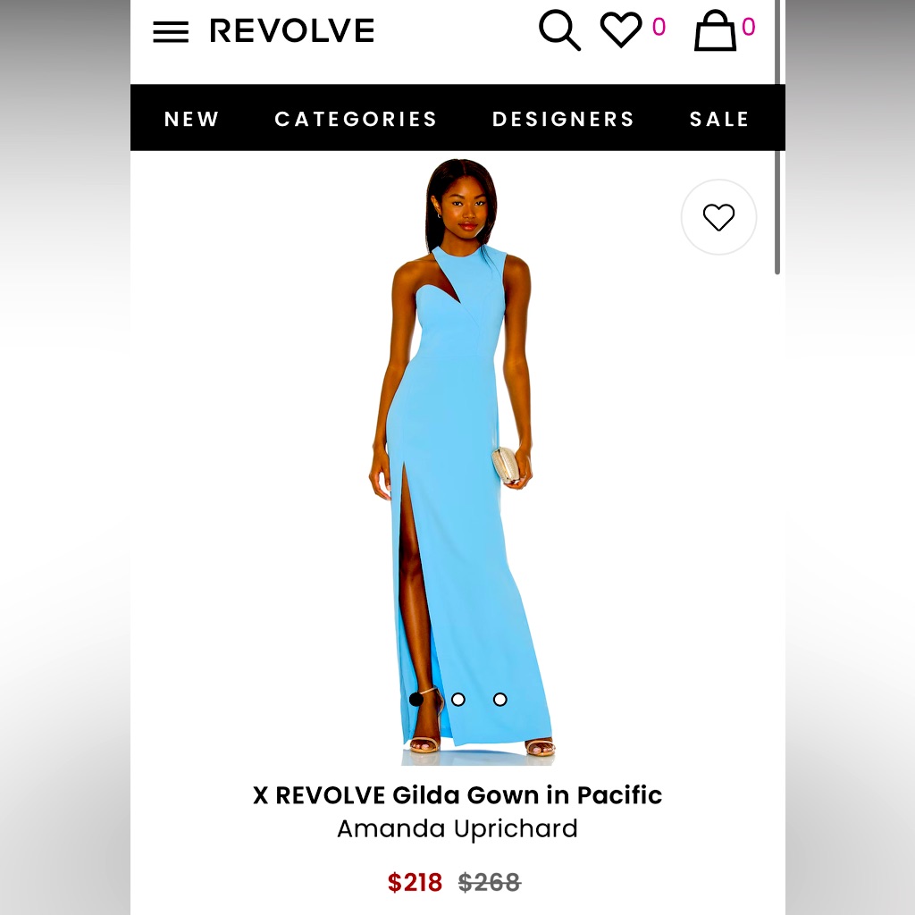 Revolve Gilda Gown In Pacific Blue Size Small
